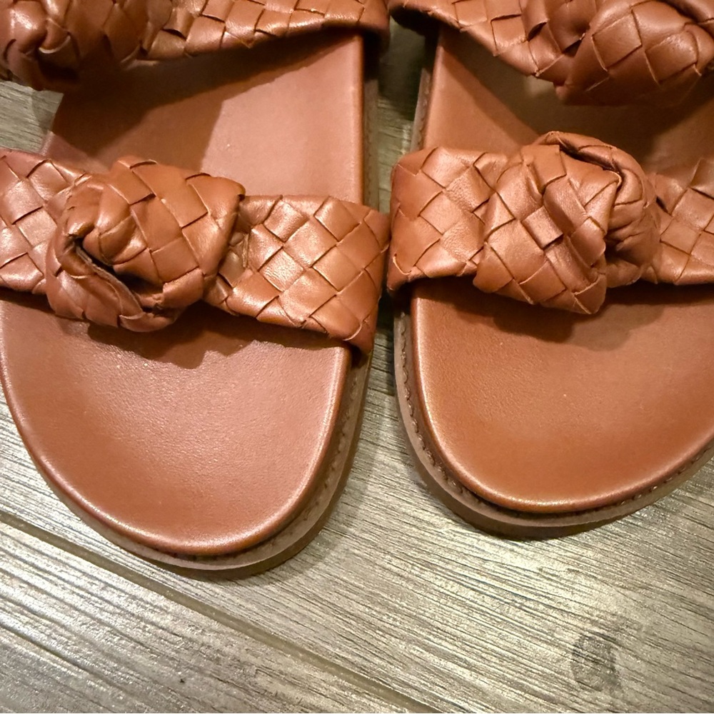 Schutz Kareena Knot Sporty Sandal Brown Size 11 - Picture 3 of 7